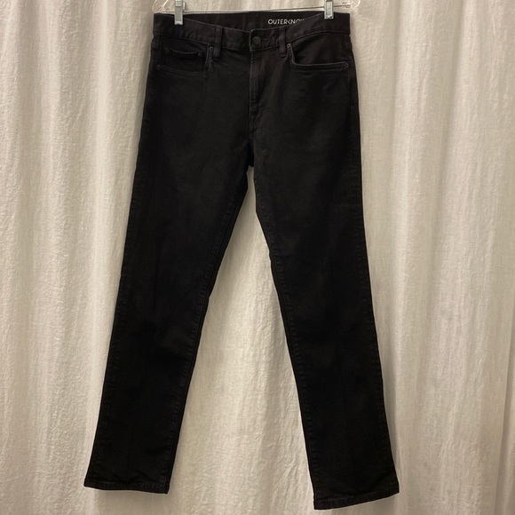 Outerknown Jeans Outerknown Mens Black Sea Jeans Local Straight Fit Sustainable Size 3 X 32